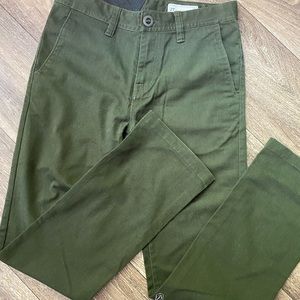 Boys Volcom Chinos Green